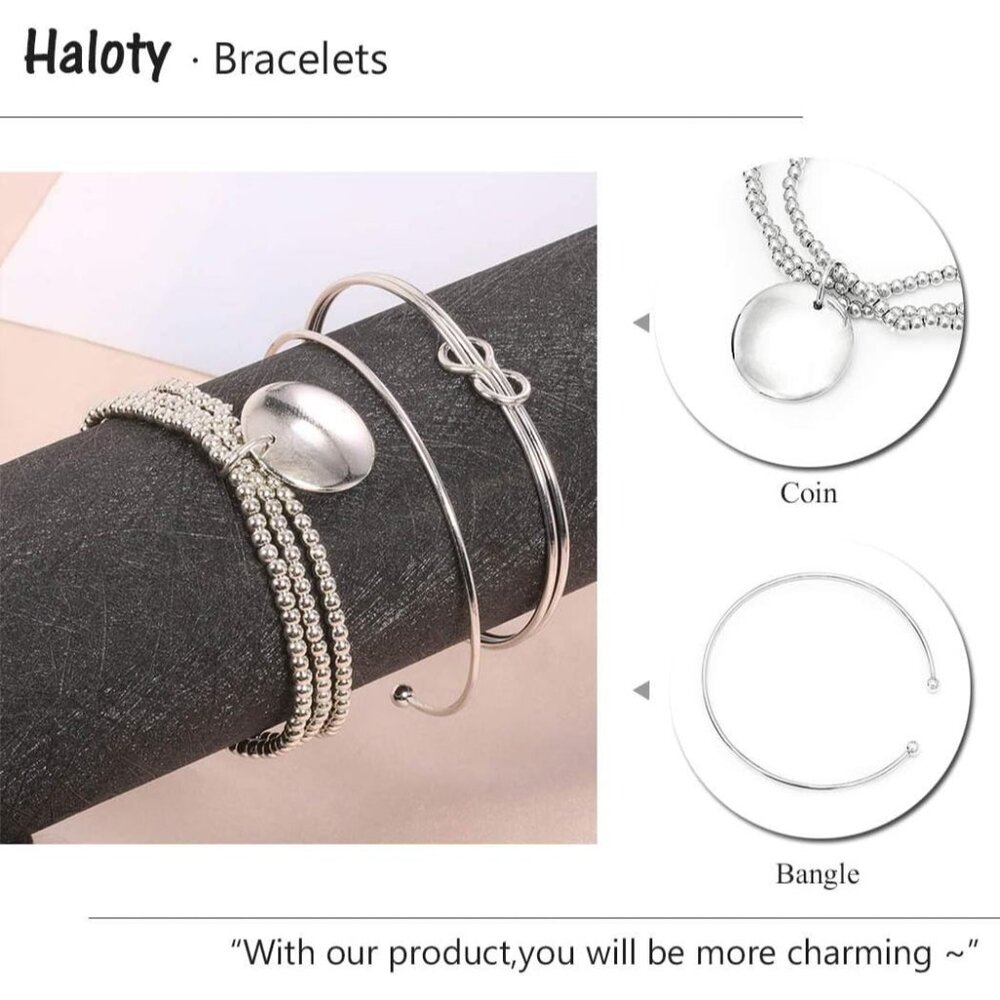 Versatile Expandable Silver Bracelets - Elegant B… - image 3